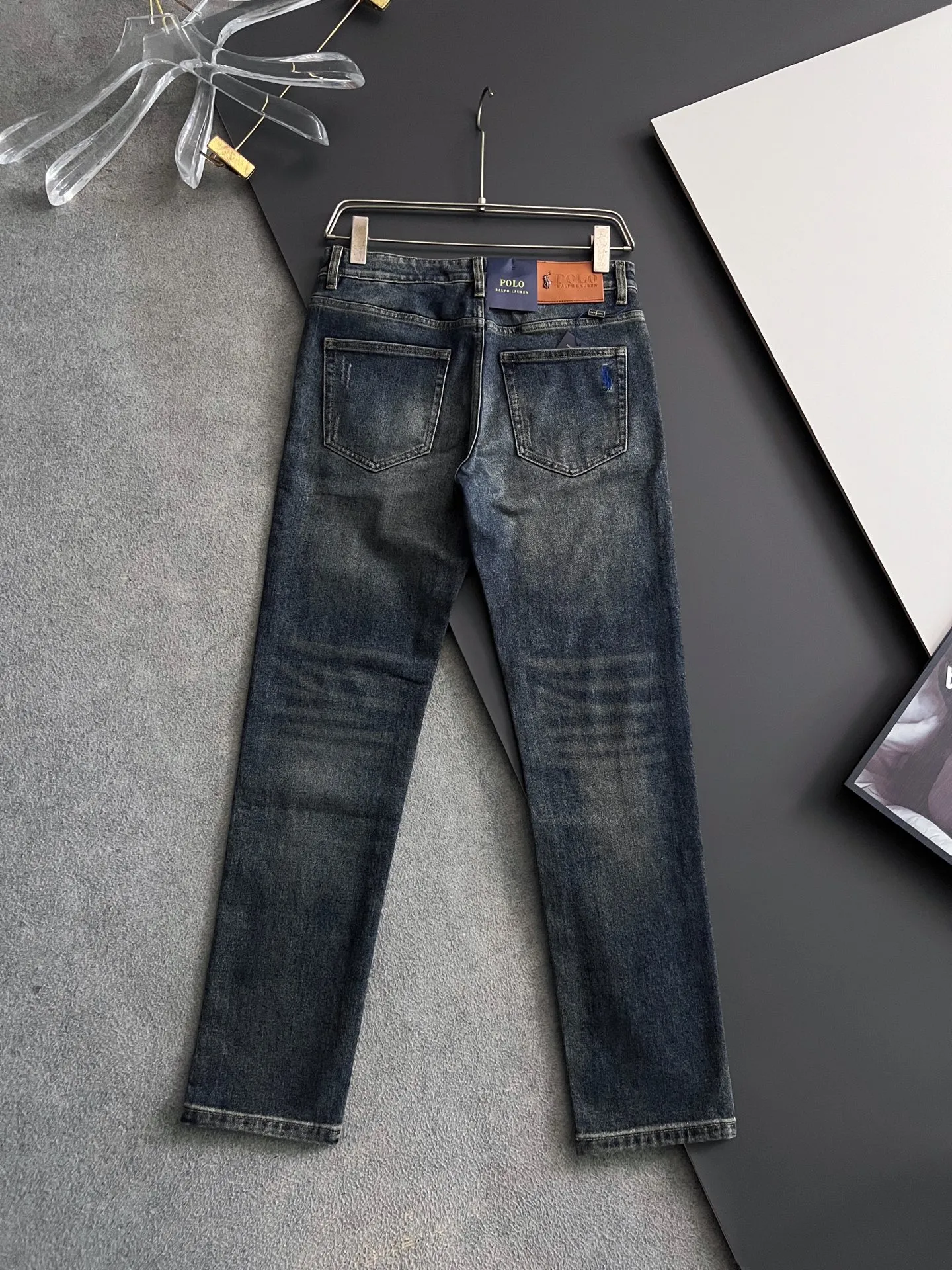 P230) Polo*, heavy-duty washed casual jeans, imported original washed stretch fabric, comfortable and elastic, unique design, super correct fit, comfortable and breathable, extremely high grade, counter quality, handsome upper body, size: 29-40